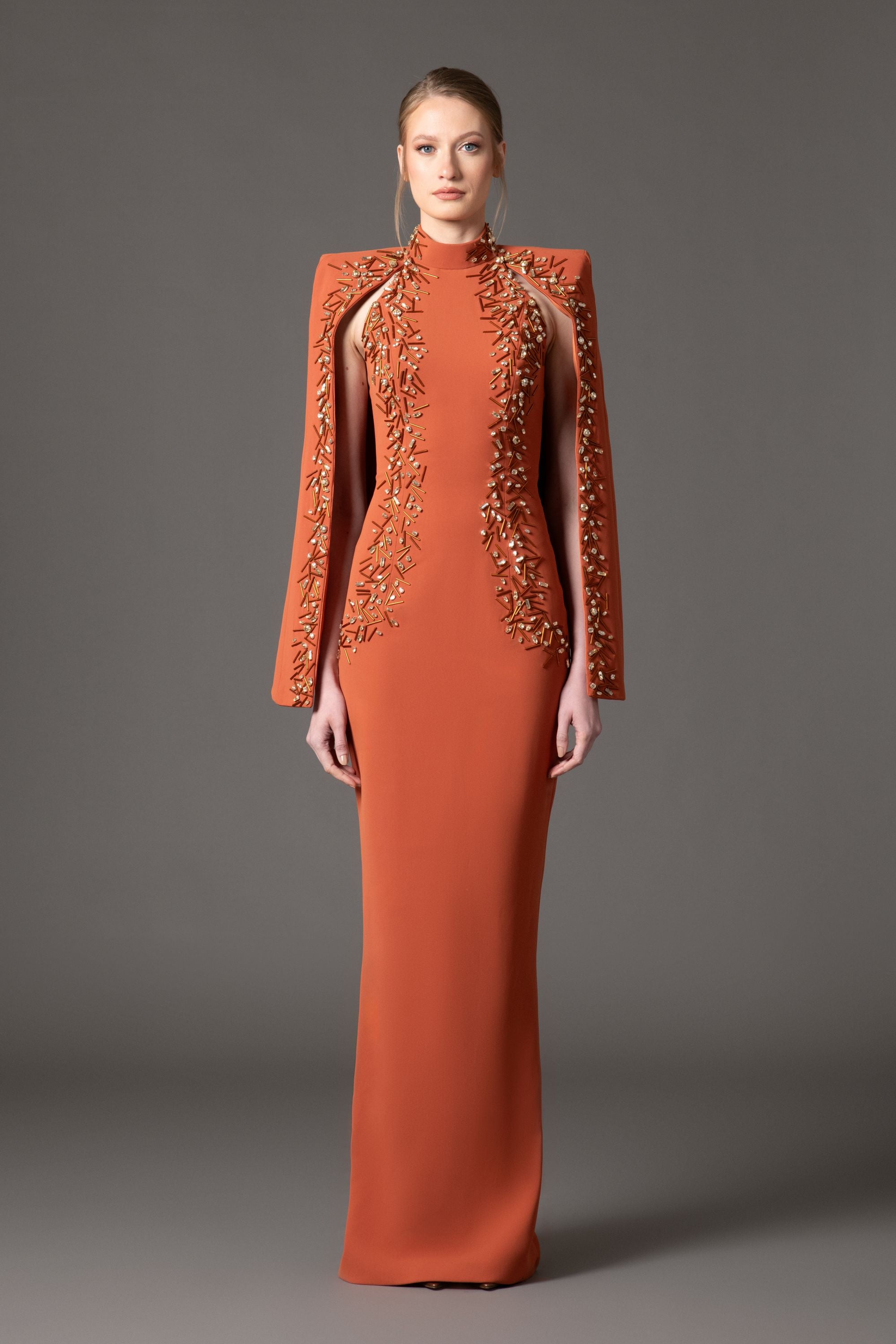 open lace back dress Orange Love Denim Mini Dress main image 1