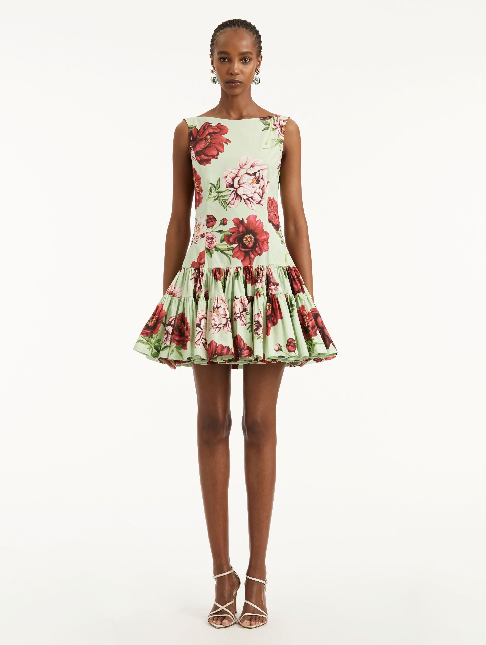 oscar de la renta cocktail dresses oscar de la renta cocktail dress Oscar de La Renta Palm Leaves Silk Twill Cocktail Dress-parroquiadesanalbertomagno.com