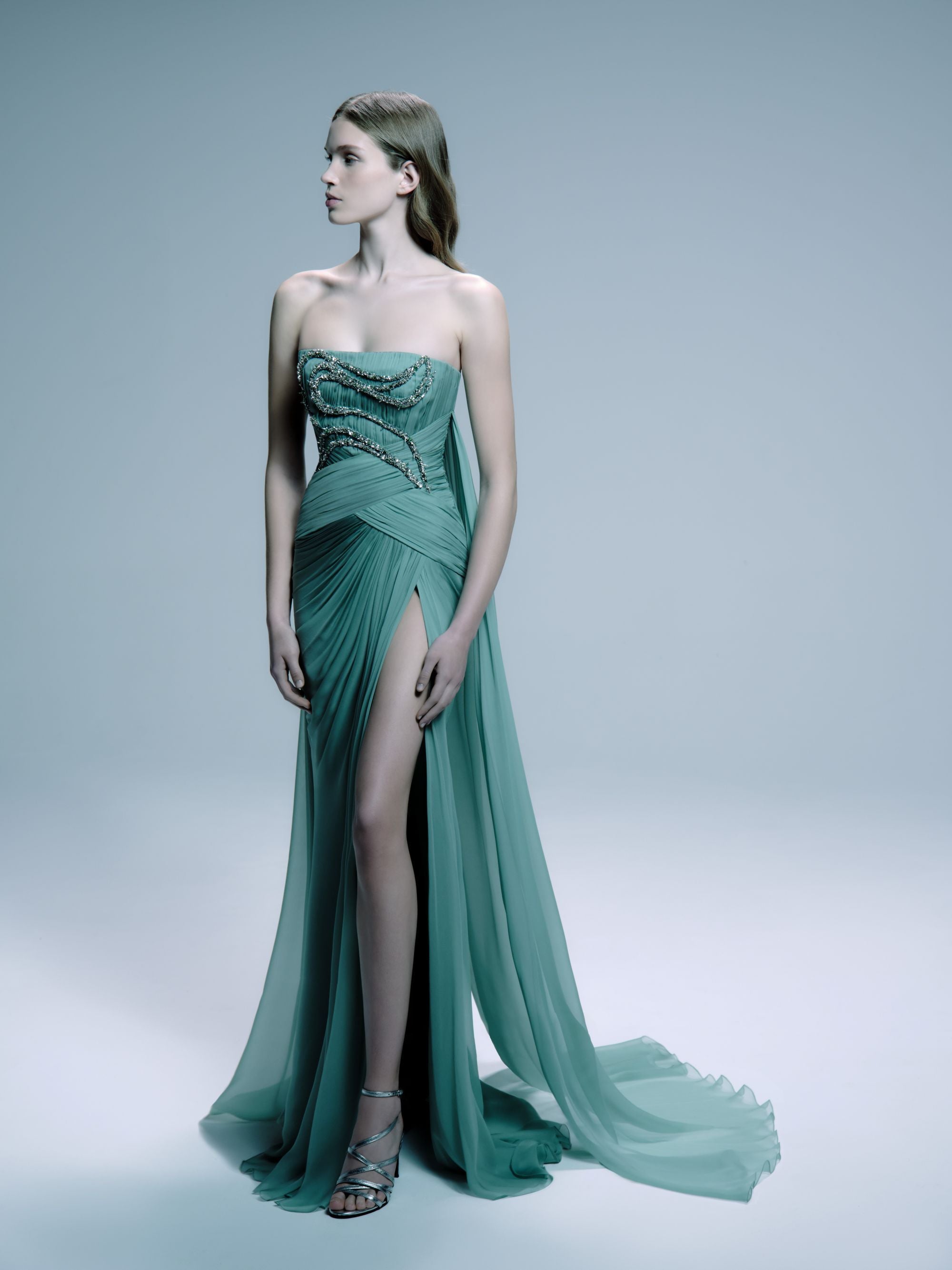 slim fit dress slacks Zuhair Murad