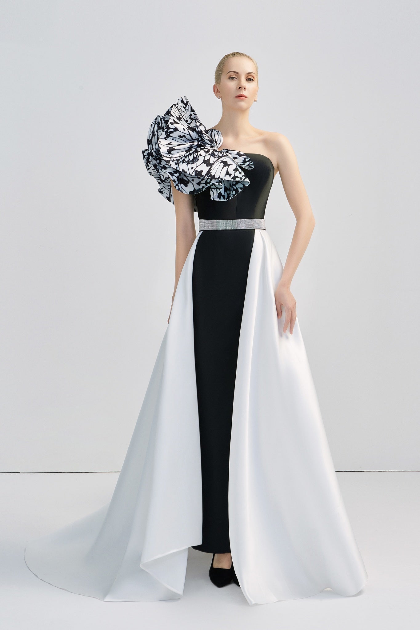 Black and white couture hot sale dresses